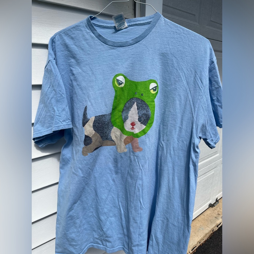 adorable cat frog costume t shirt